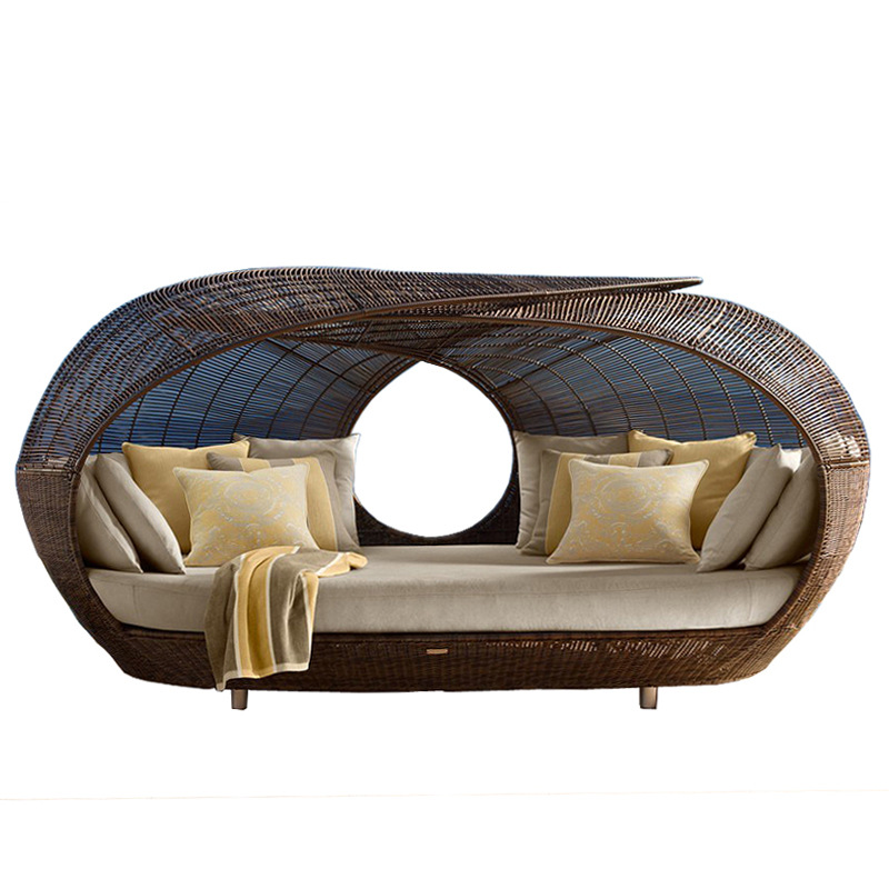 Outdoor Daybed Furniture - Cama de Dia em Rattan Sintético