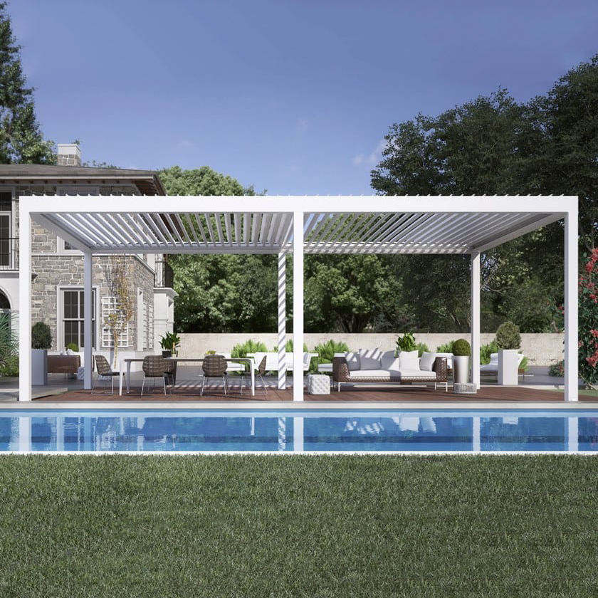 Outdoor Furniture Gazebo - Pavilhão de Alumínio Anodizado para Piscina