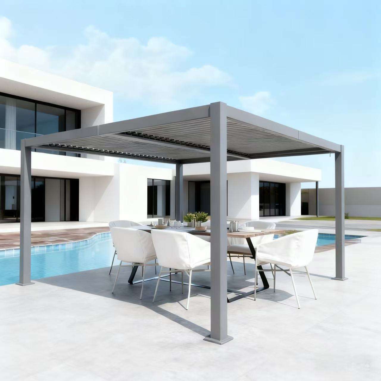 Outdoor Furniture Gazebo - Pérgola de Alumínio para Proteção Solar