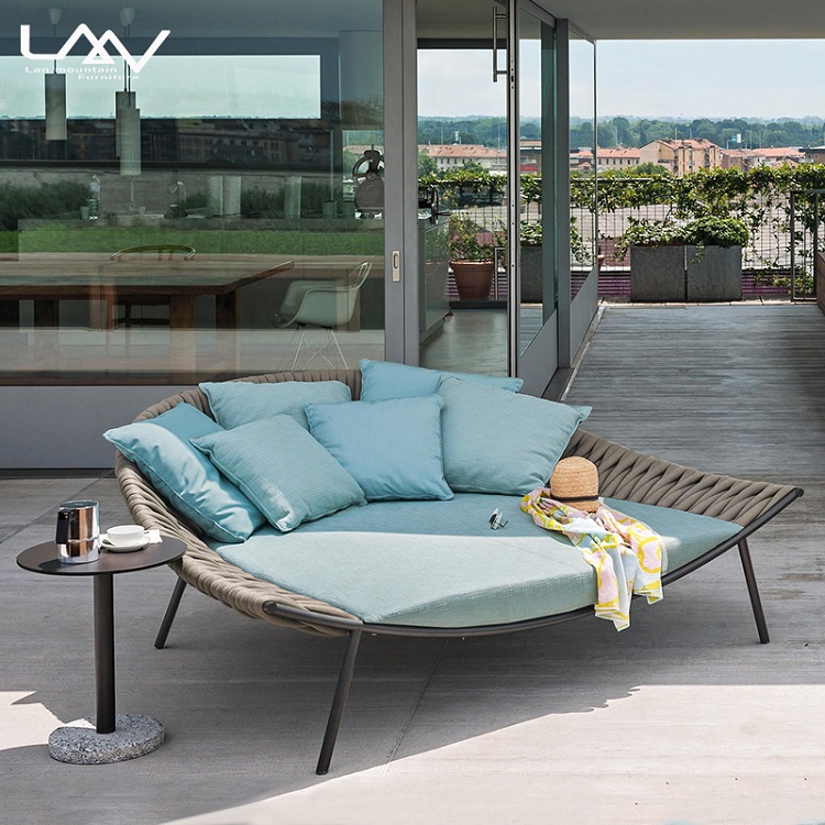 Outdoor Daybed Furniture - Móvel de Jardim Moderno em Corda