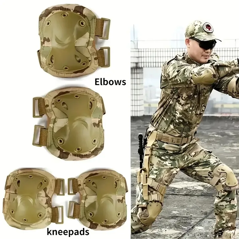 Outdoor Furniture Pads - Joelheira tática cotovelo cs protetor militar