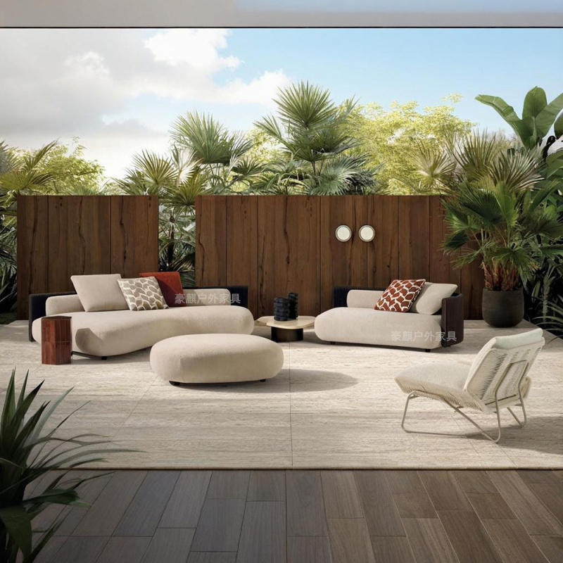 Outdoor Furniture Italian - Conjunto de Sofás de Vime ao