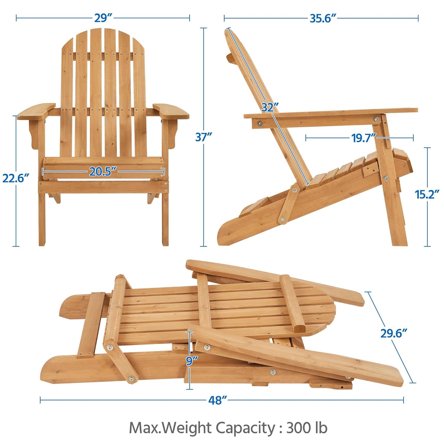 Conjunto de 2 Cadeiras Adirond - Outdoor Furniture And Fire Pit avaliação e preço
