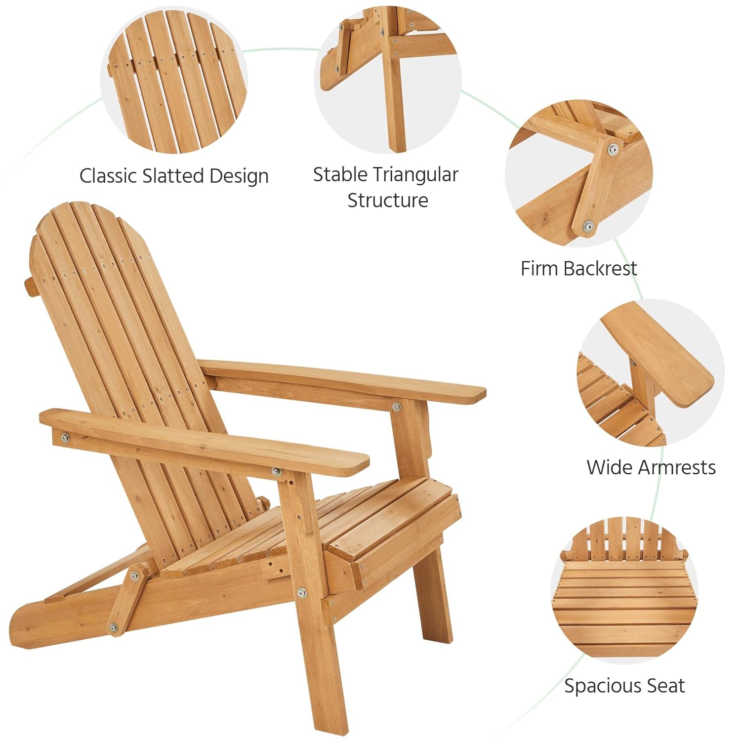Conjunto de 2 Cadeiras Adirond - Outdoor Furniture And Fire Pit avaliação e preço