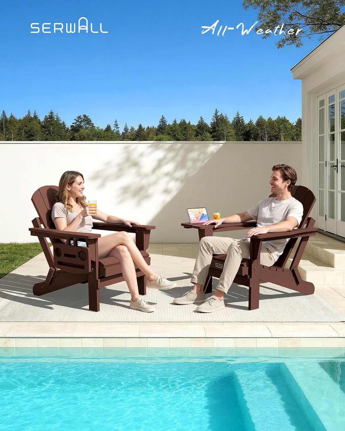 Conjunto de 2 Cadeiras Adirond - Outdoor Furniture And Fire Pit avaliação e preço