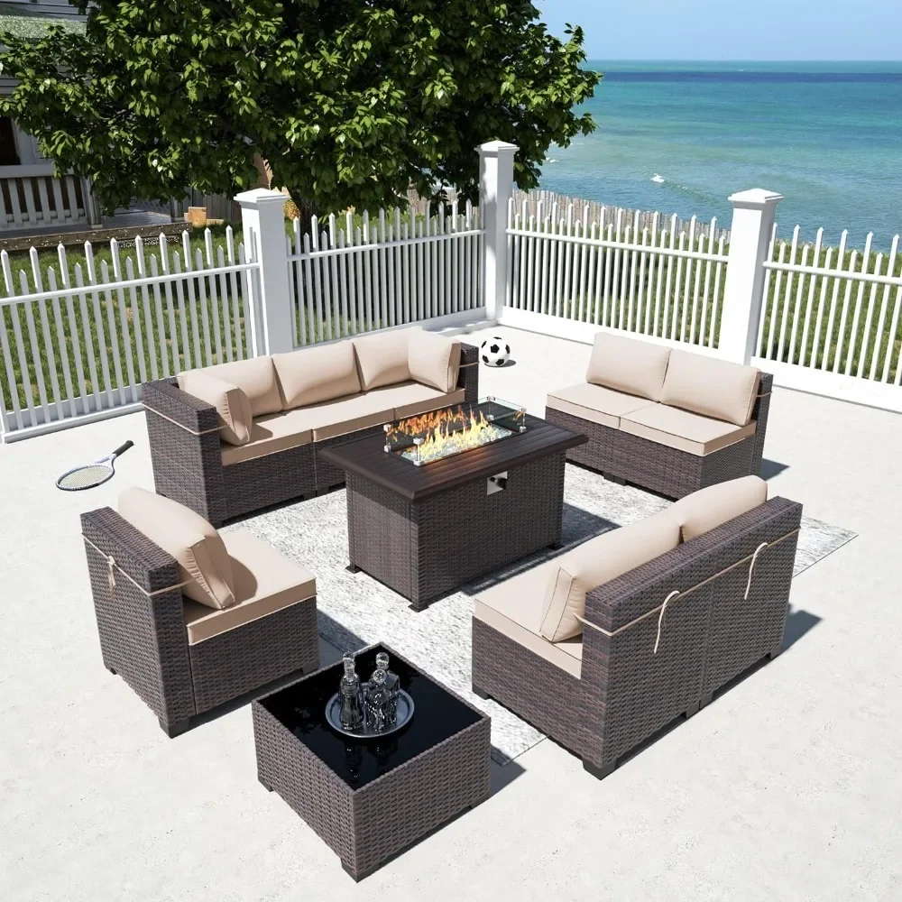 -Conjunto de móveis de pátio c - Outdoor Furniture And Fire Pit avaliação e preço