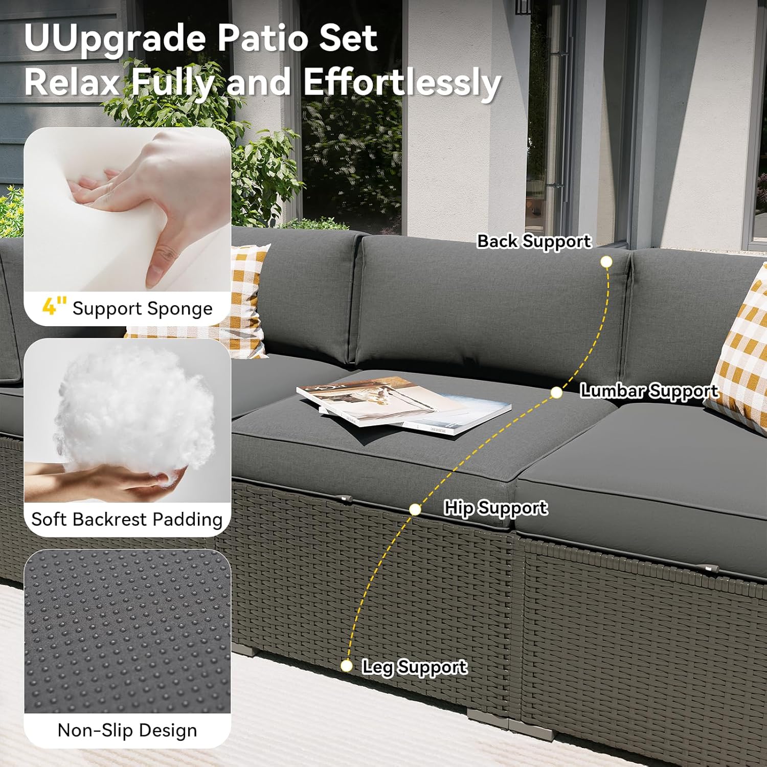 Conjunto de Móveis para Pátio  - Outdoor Furniture And Fire Pit avaliação e preço