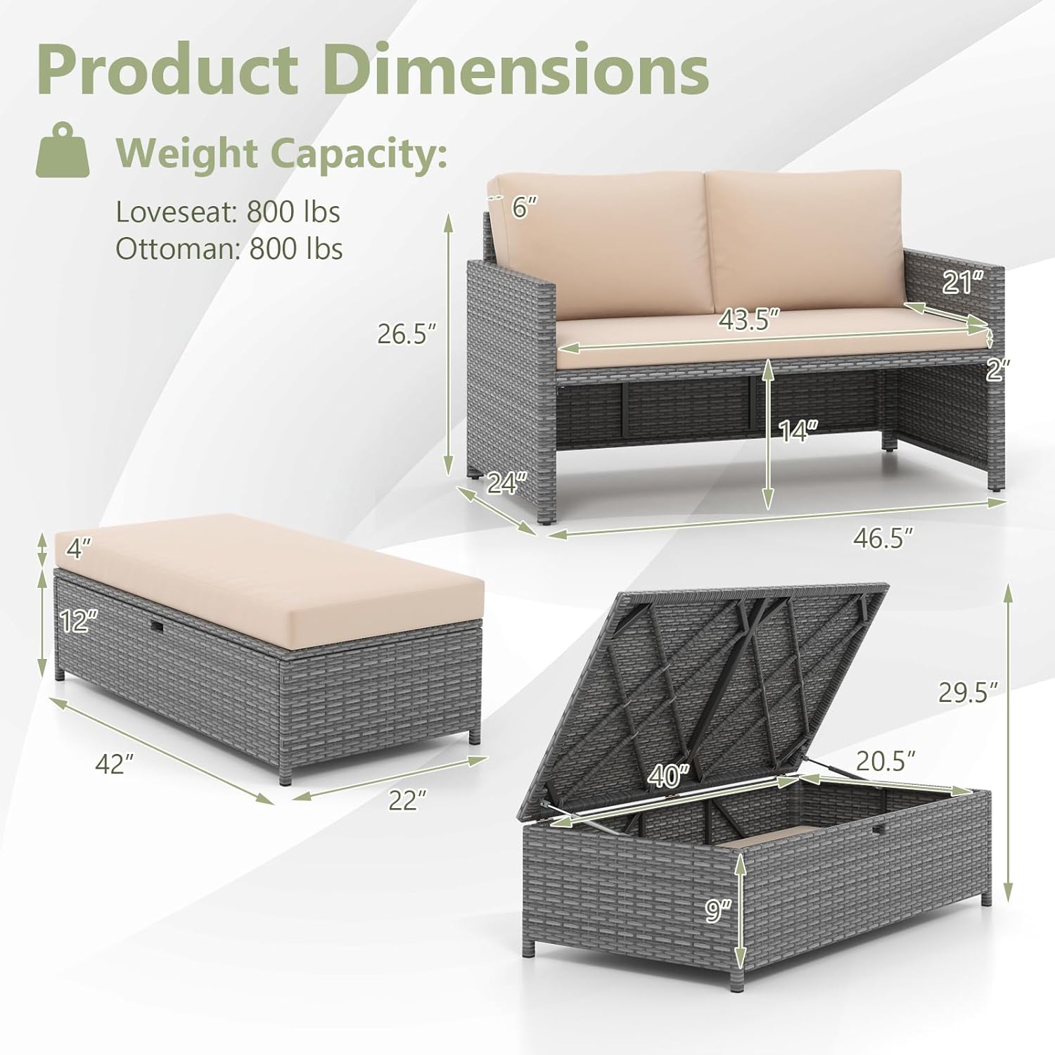 Sofá de Jardim em Vime com Alm - Outdoor Daybed Furniture avaliação e preço