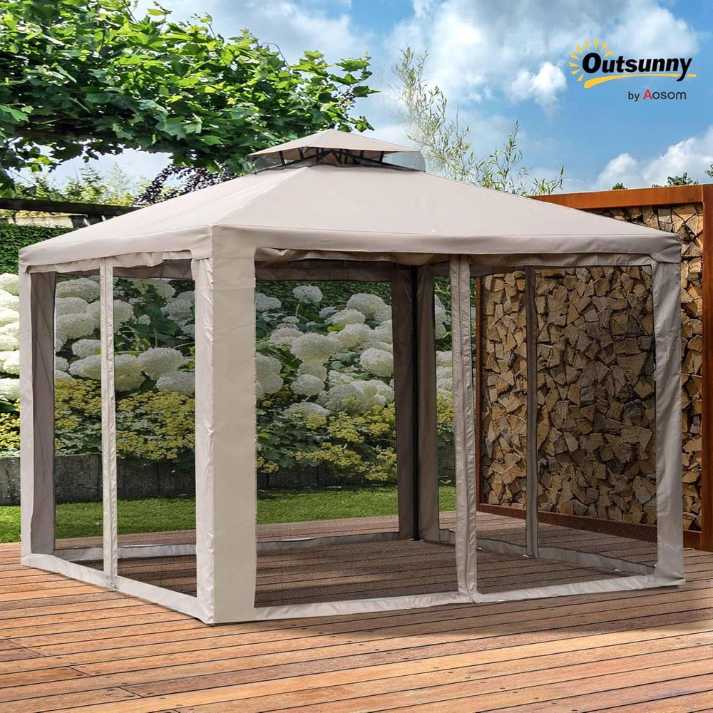 Gazebo para pátio de 9,6' x 9, - Outdoor Furniture Gazebo avaliação e preço
