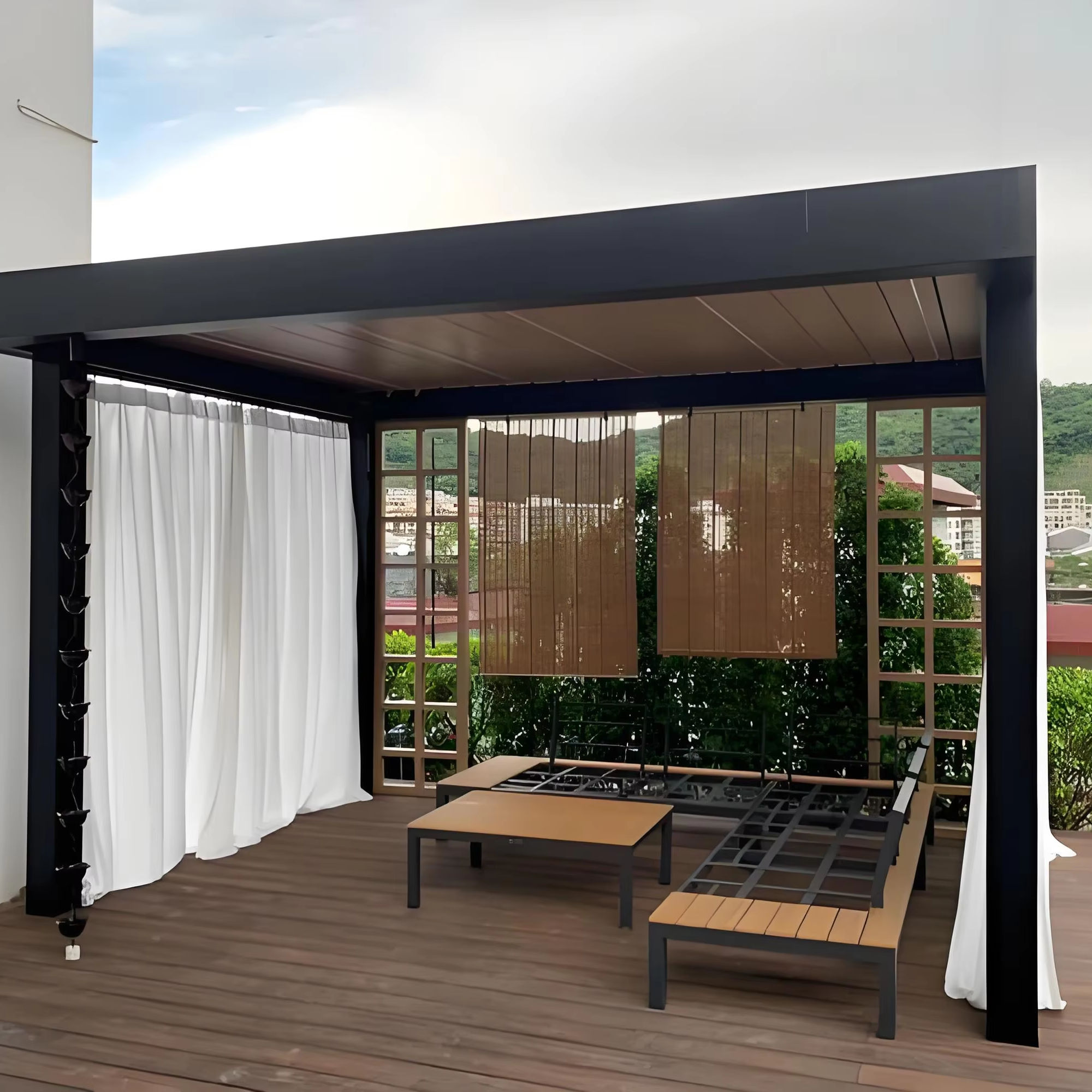 Pérgola Retangular de Liga de  - Outdoor Furniture Gazebo avaliação e preço