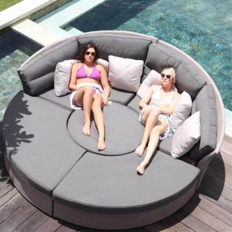 Conjunto de sofá redondo de vi - Outdoor Daybed Furniture avaliação e preço