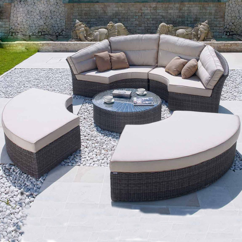 Conjunto de sofá redondo de vi - Outdoor Daybed Furniture avaliação e preço