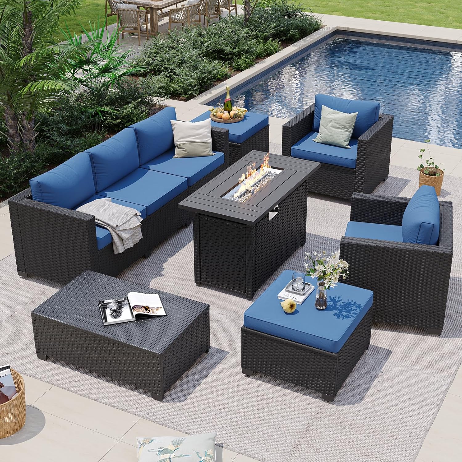 Sofá Seccional Azul Marinho pa - Outdoor Furniture And Fire Pit avaliação e preço