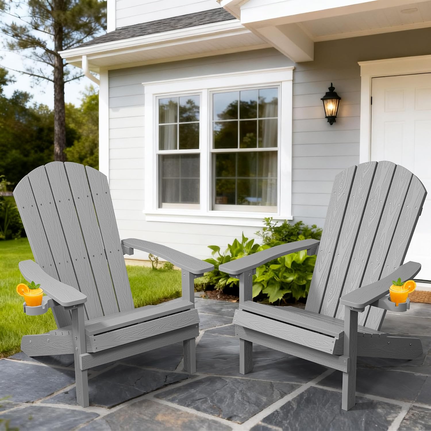 Conjunto de 2 Cadeiras Adirond - Outdoor Furniture And Fire Pit avaliação e preço