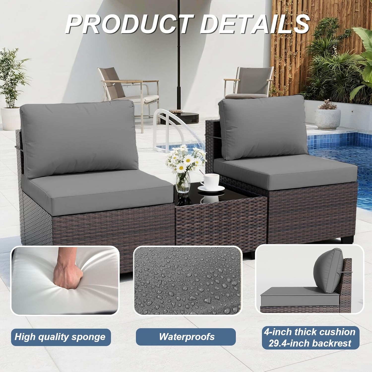 Conjunto de Móveis para Pátio  - Outdoor Furniture And Fire Pit avaliação e preço
