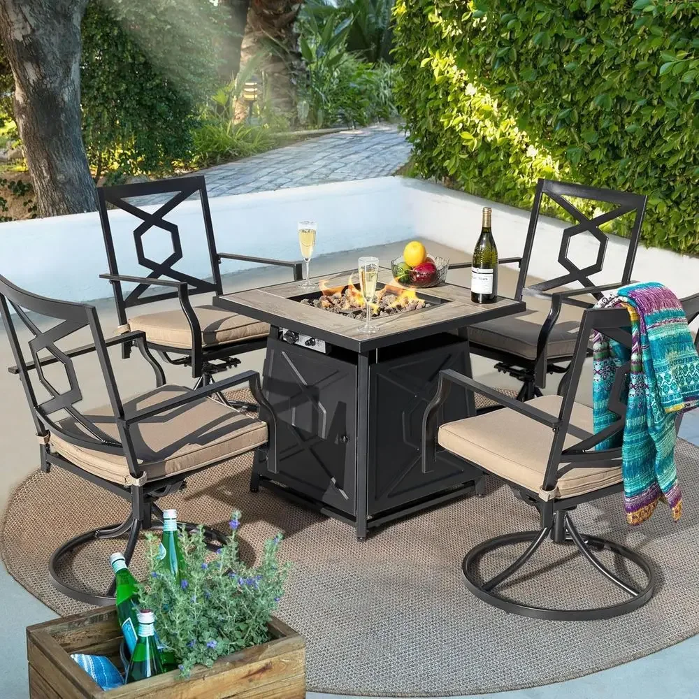 Conjunto de Móveis para Pátio  - Outdoor Furniture And Fire Pit avaliação e preço