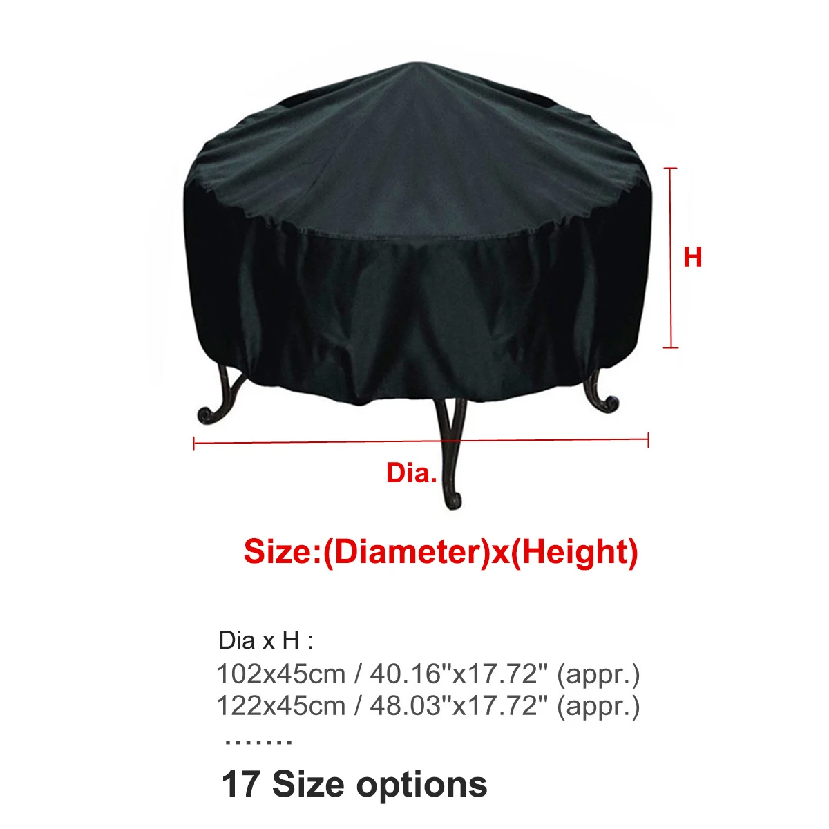 Capa protetora uv preta para f - Outdoor Furniture And Fire Pit avaliação e preço